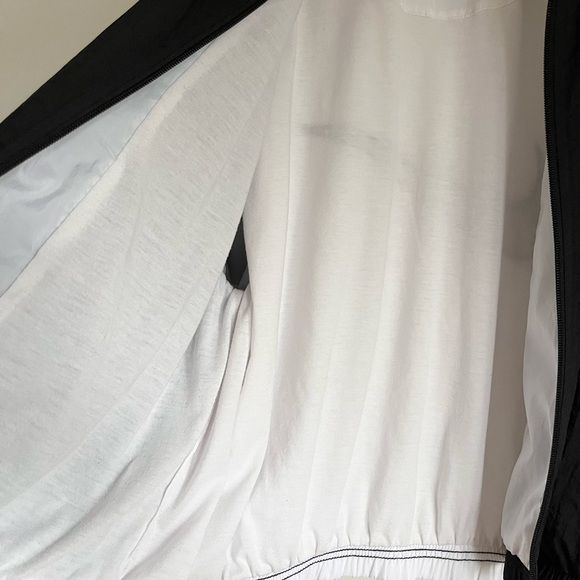 Vintage Nike Tracksuit Black/White Jacket/Pants Nylon Set Removable Sleeves M - Picture 14 of 16